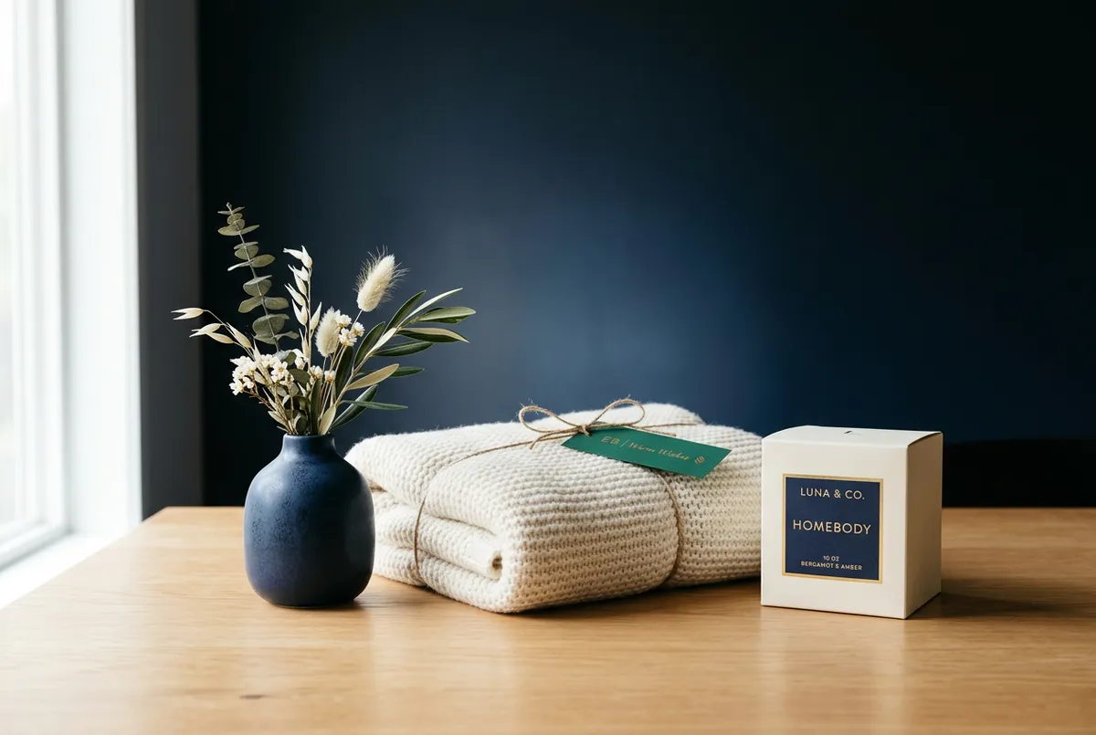 Housewarming home gifts, curated decor, essentials and moving services