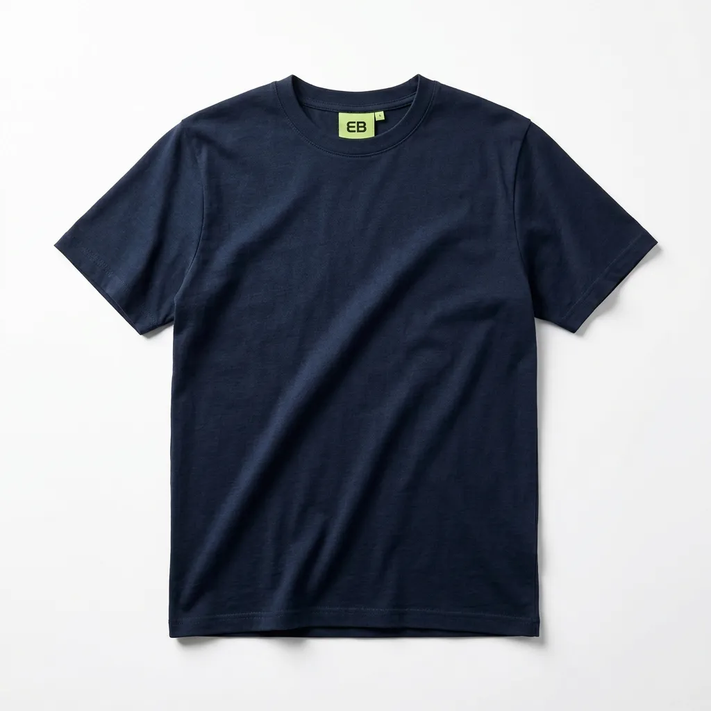 Signature Tee in Navy product mockup on clean studio background