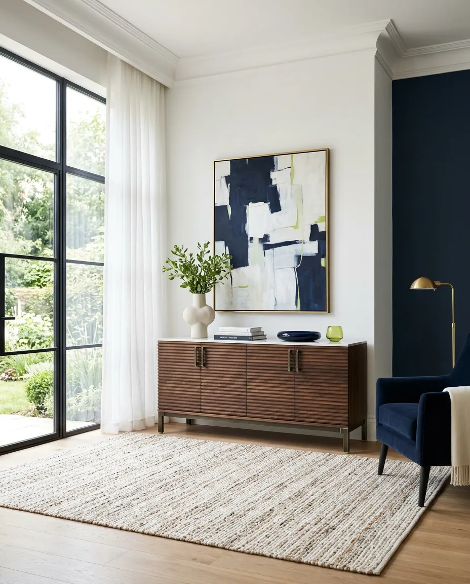 Modern luxury furniture showcase featuring Walmart Ottoman