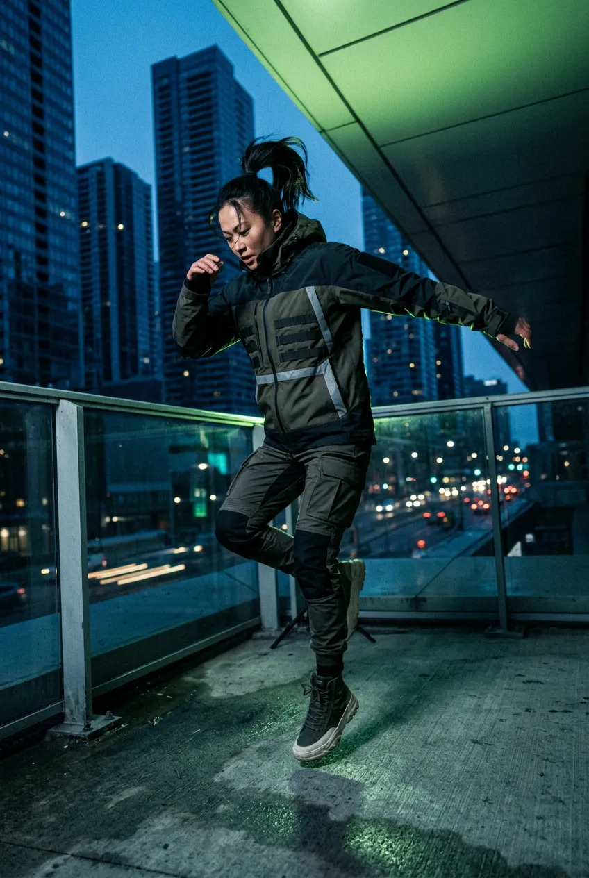 Tactical techwear glitch frames