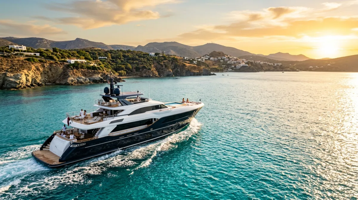 Private yacht experience on turquoise water