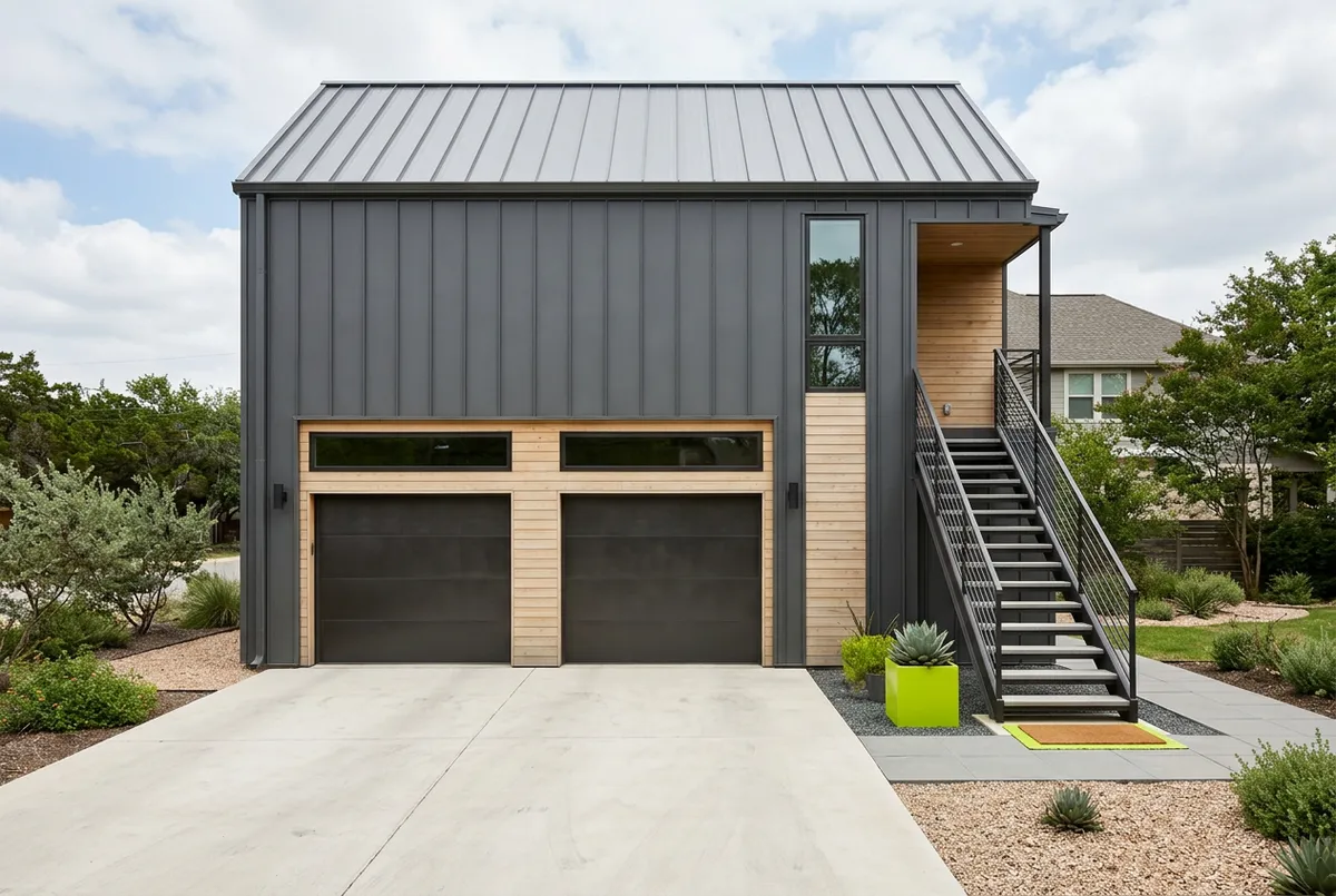 Modern Carriage House ADU with Drive-Under Garage