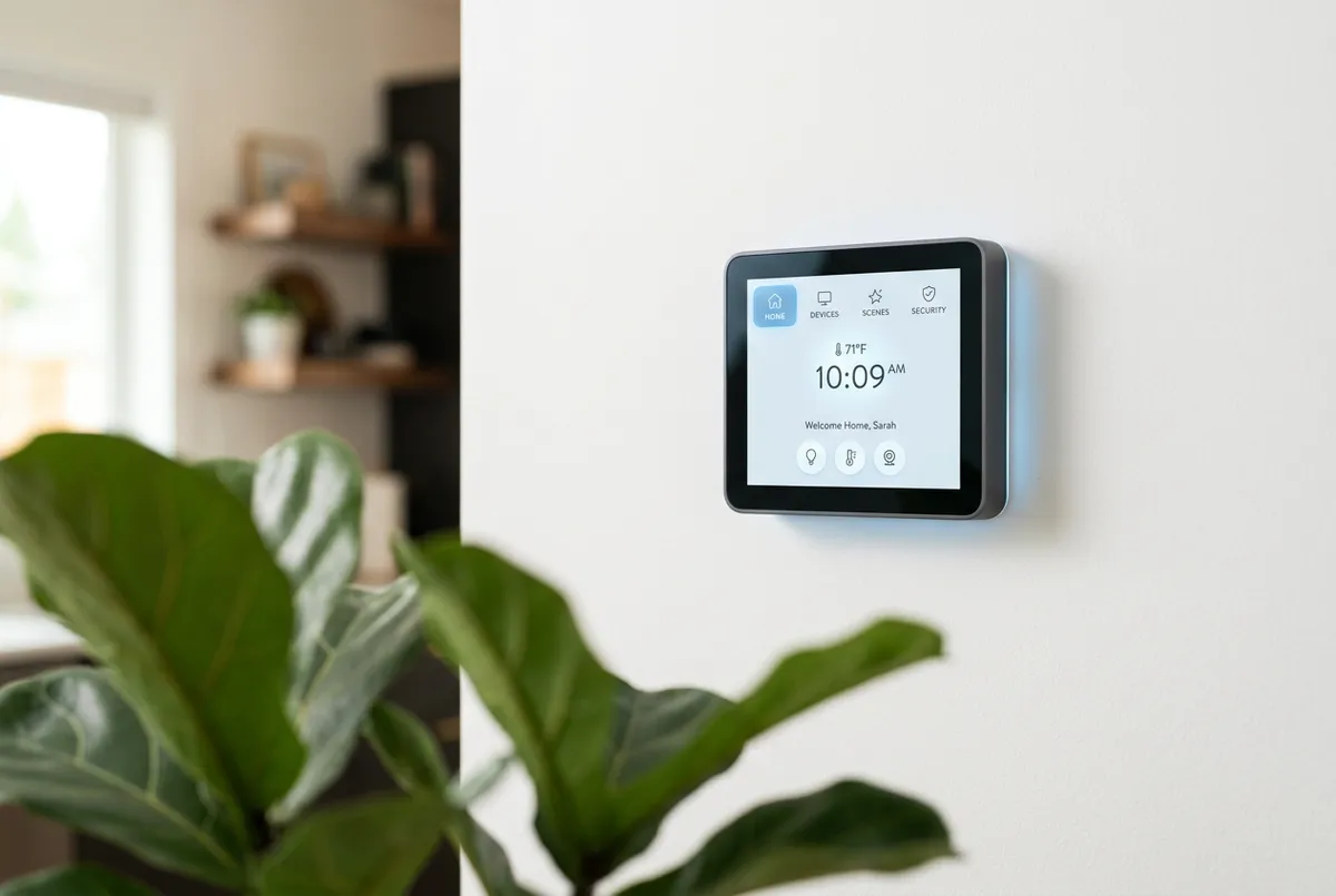 Smart home hub control system with integrated security device sensors