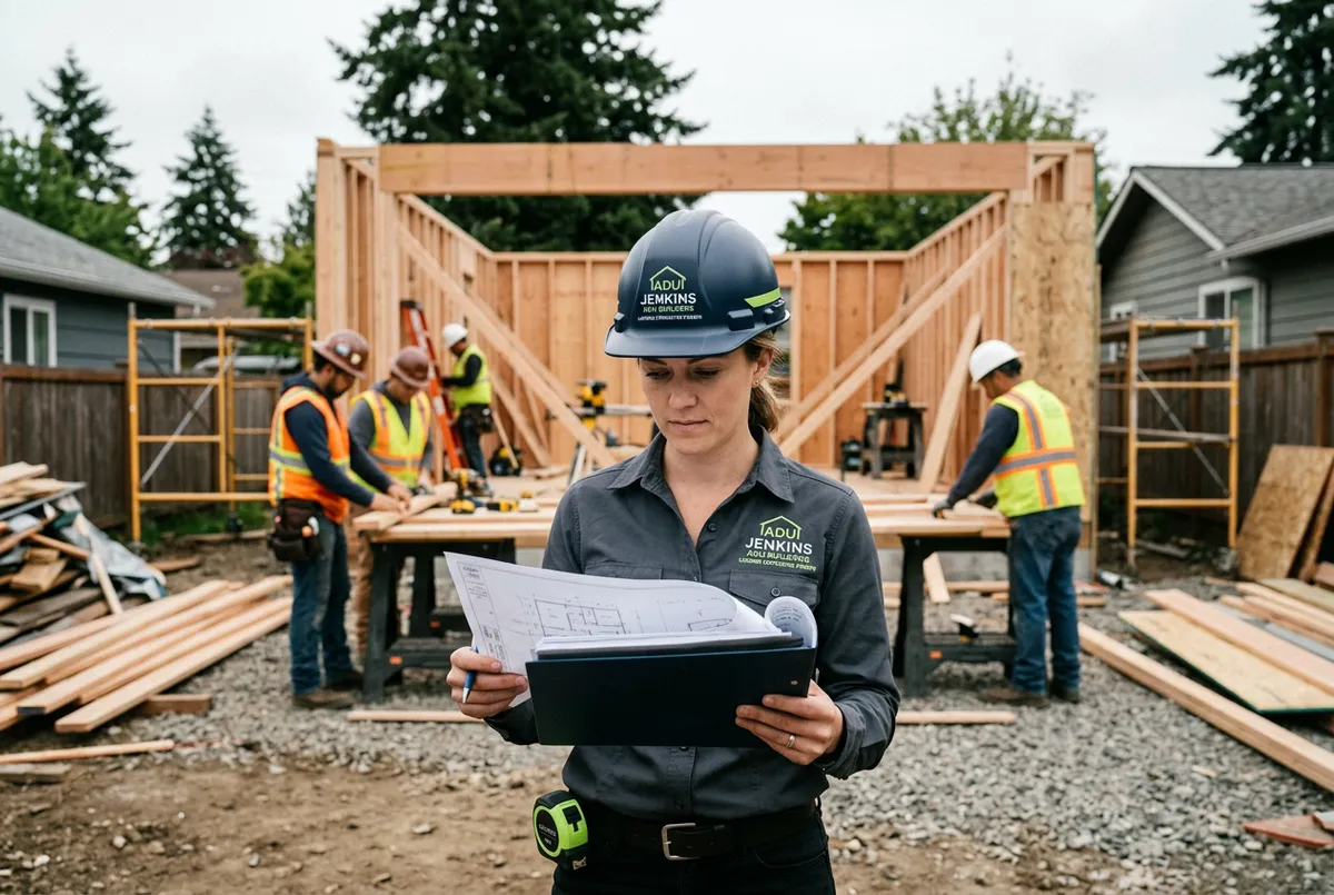 Licensed ADU general contractor managing site construction