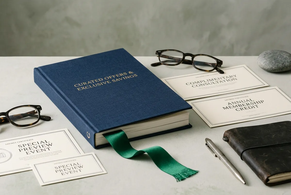 Exclusive curated discount certificates and seasonal savings booklet