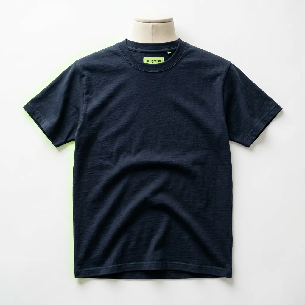EB Signature Tee in Dark Navy - Heavyweight 280GSM Mockup