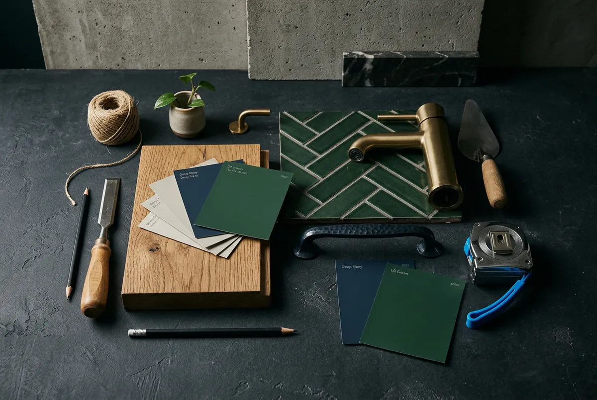 Architectural home improvement materials, designer fixtures, and renovation tools