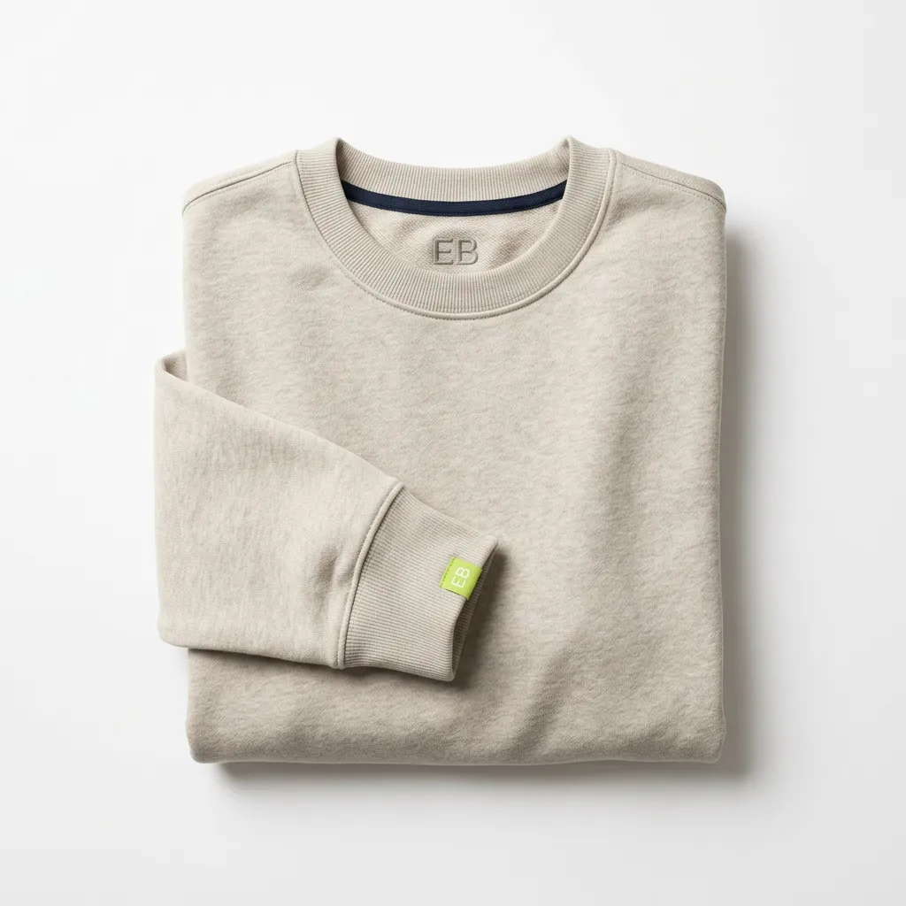 Minimalist Crewneck product mockup on clean studio background