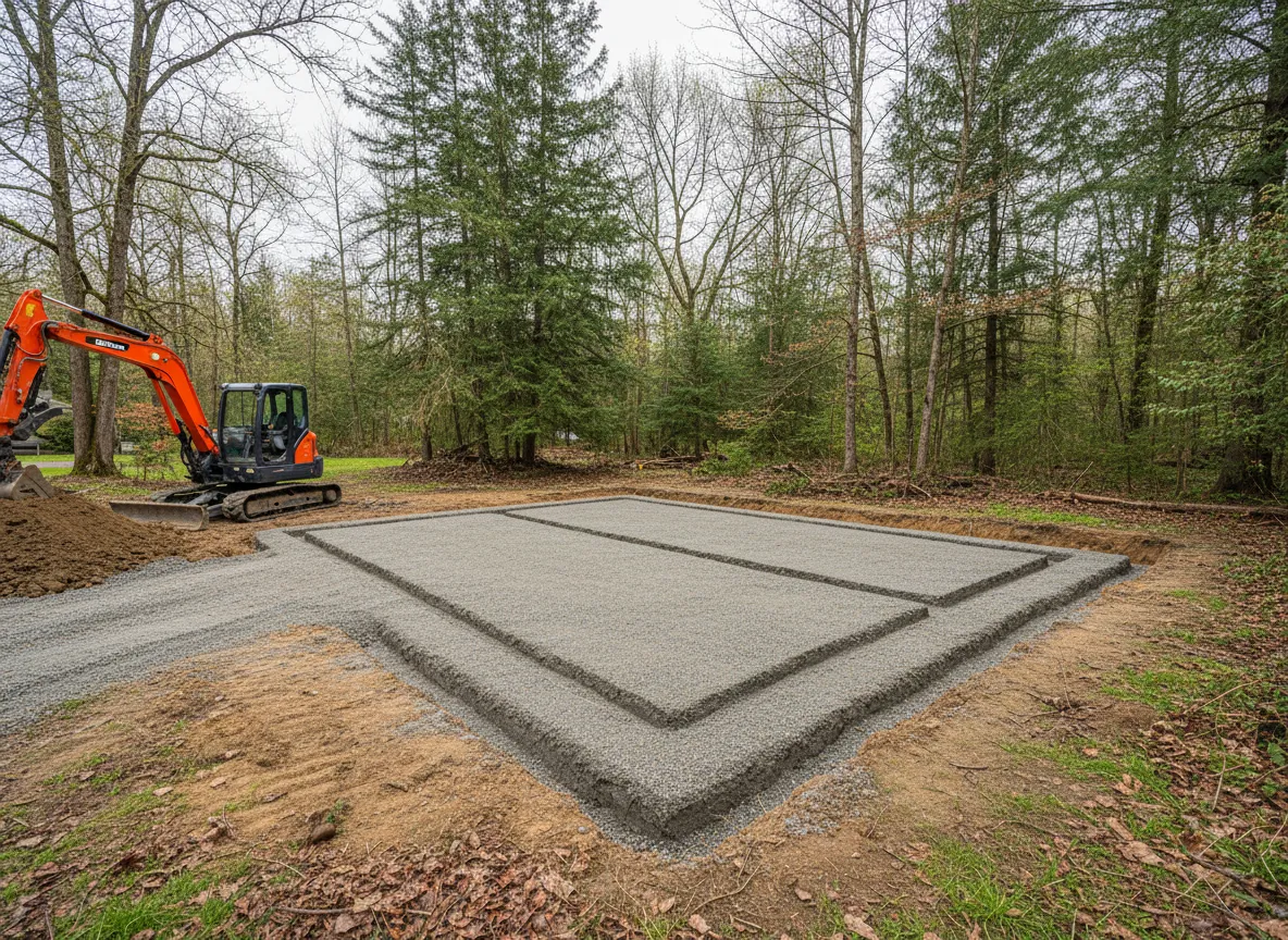 Foundation excavation for small shop