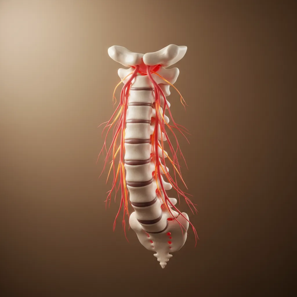 Cervical spine and nervous system relief diagram