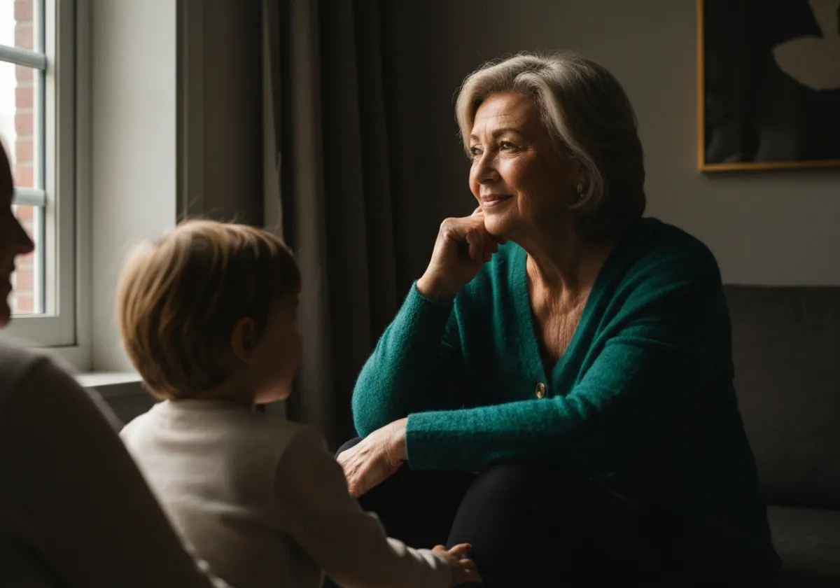 A lifestyle image of someone sitting out on the sidelines during family moments