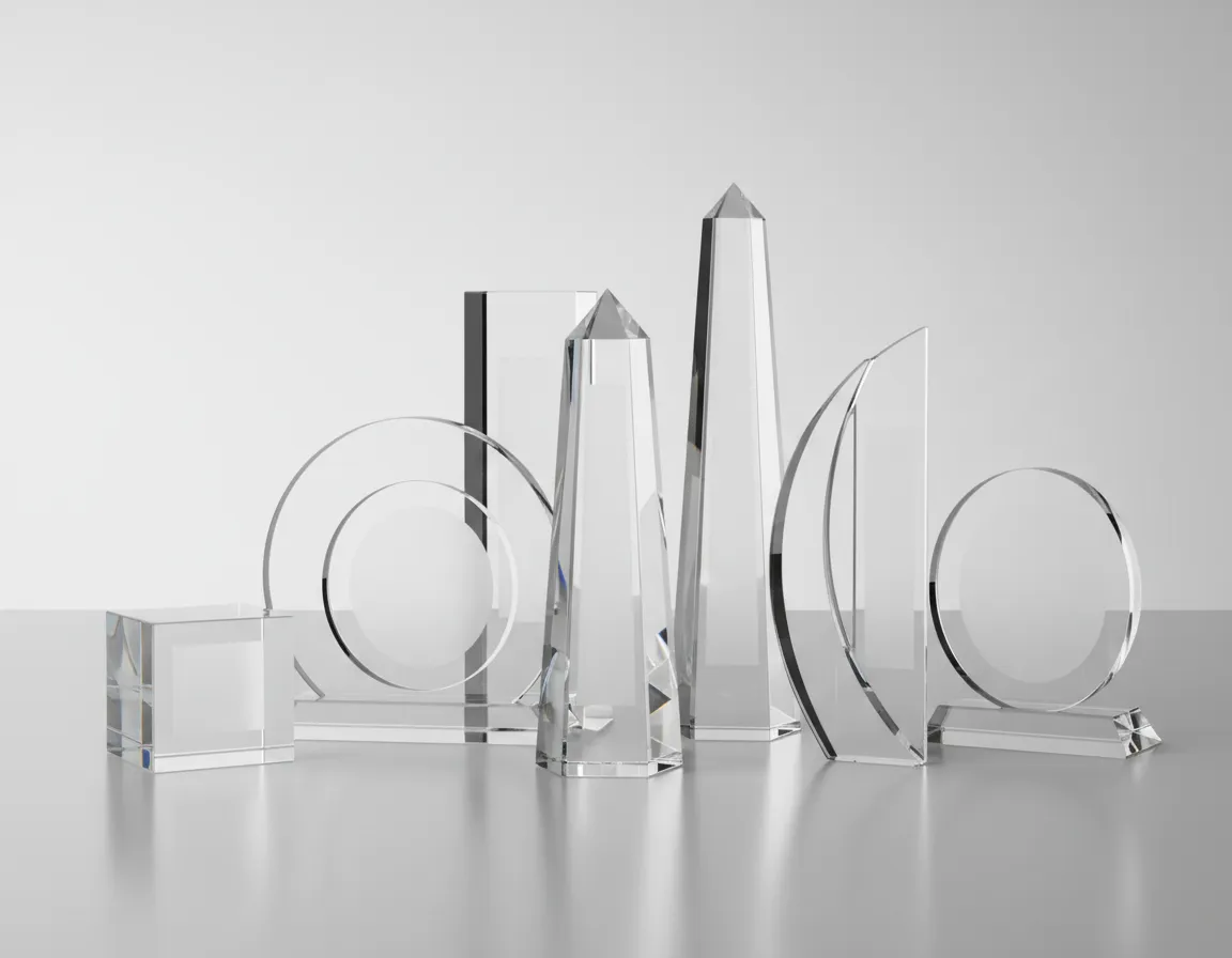 Crystal and glass award styles