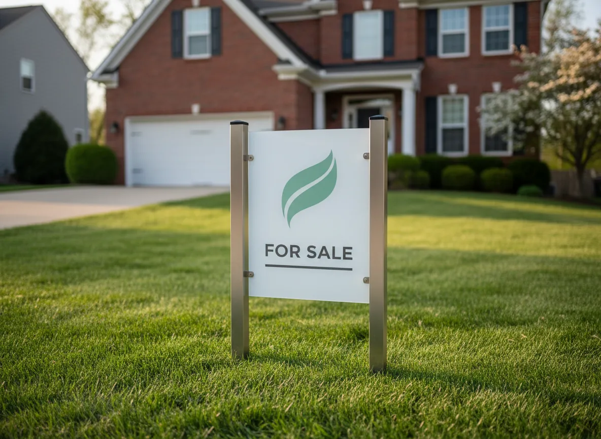 Owensboro real estate yard sign in front of home