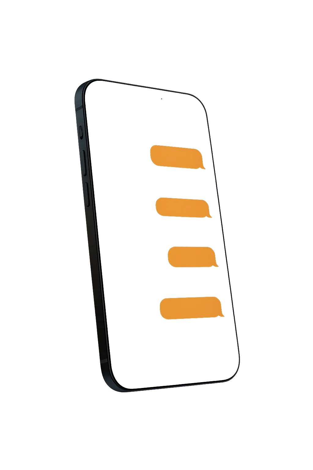 Phone mockup showing instant text-back conversation