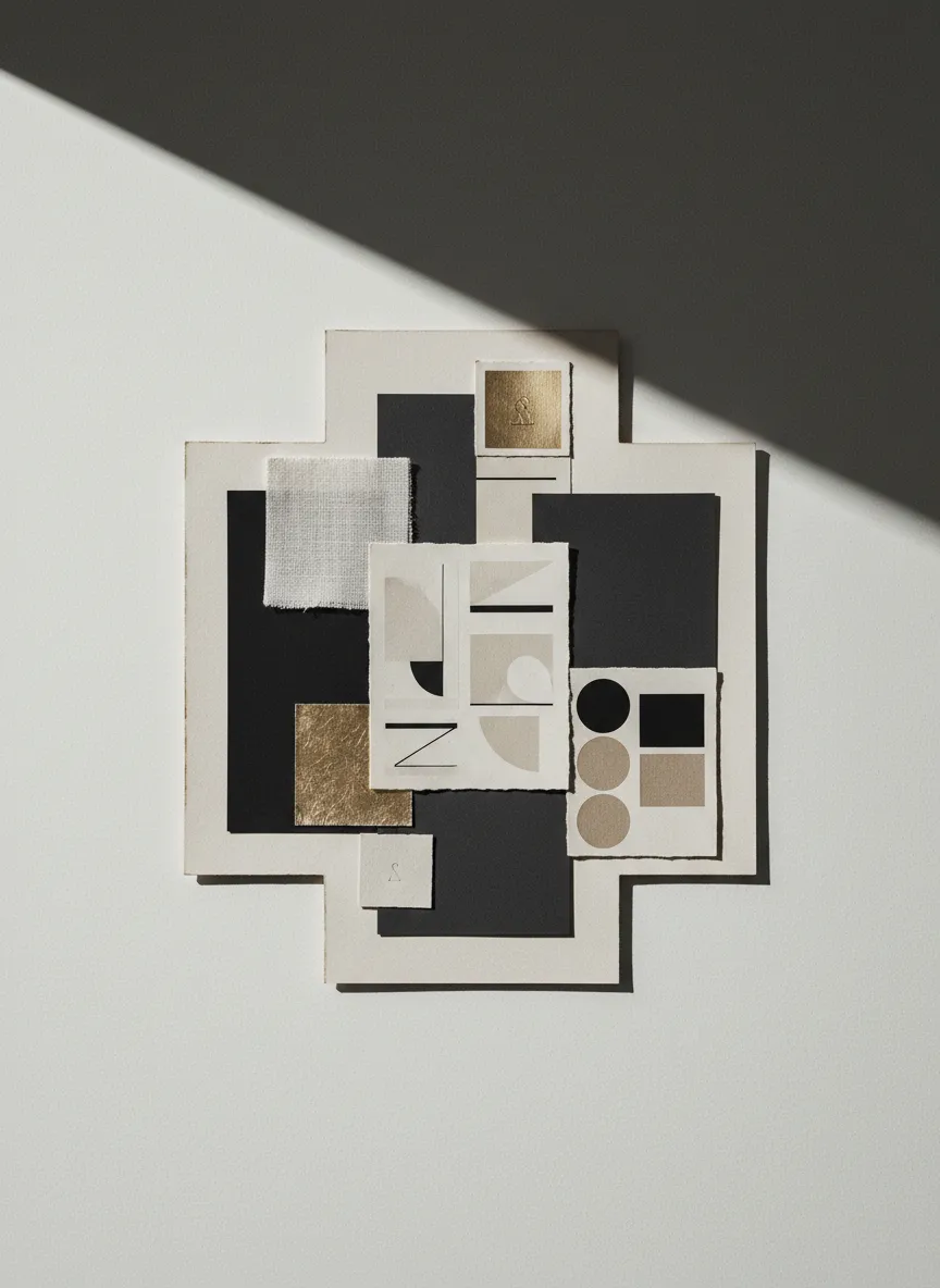 Editorial layout showing high-fashion product design