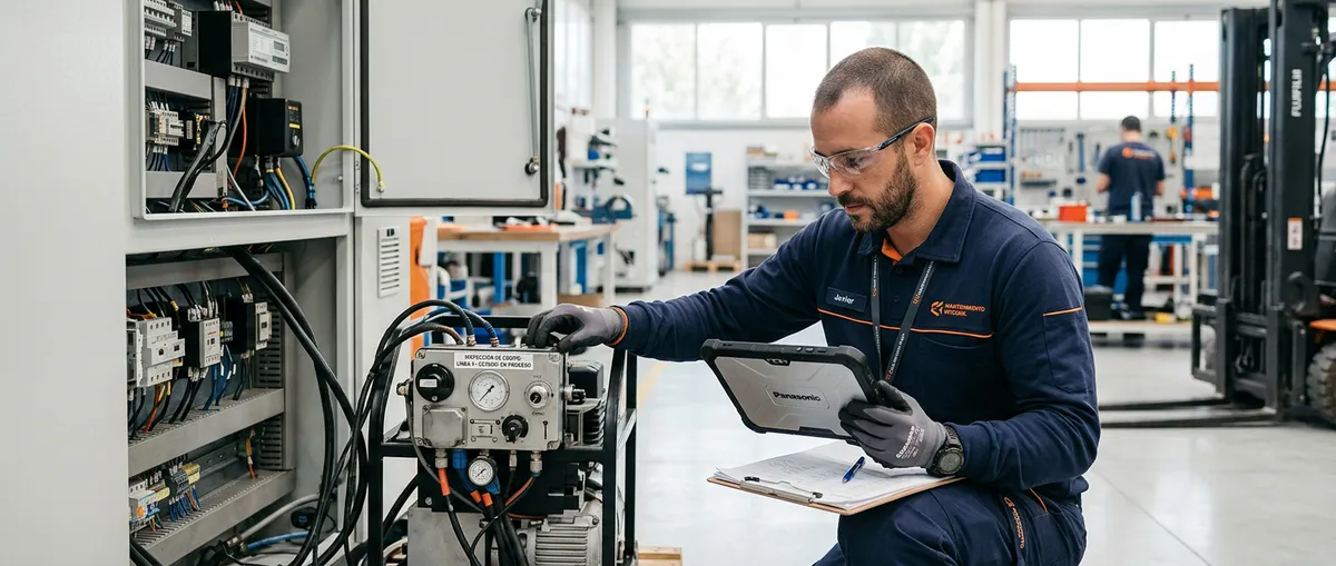 Especialista ejecutando reparaciones generales y mantenimiento preventivo