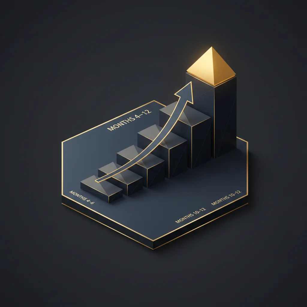 Months 4-12 Hexagon Graphic