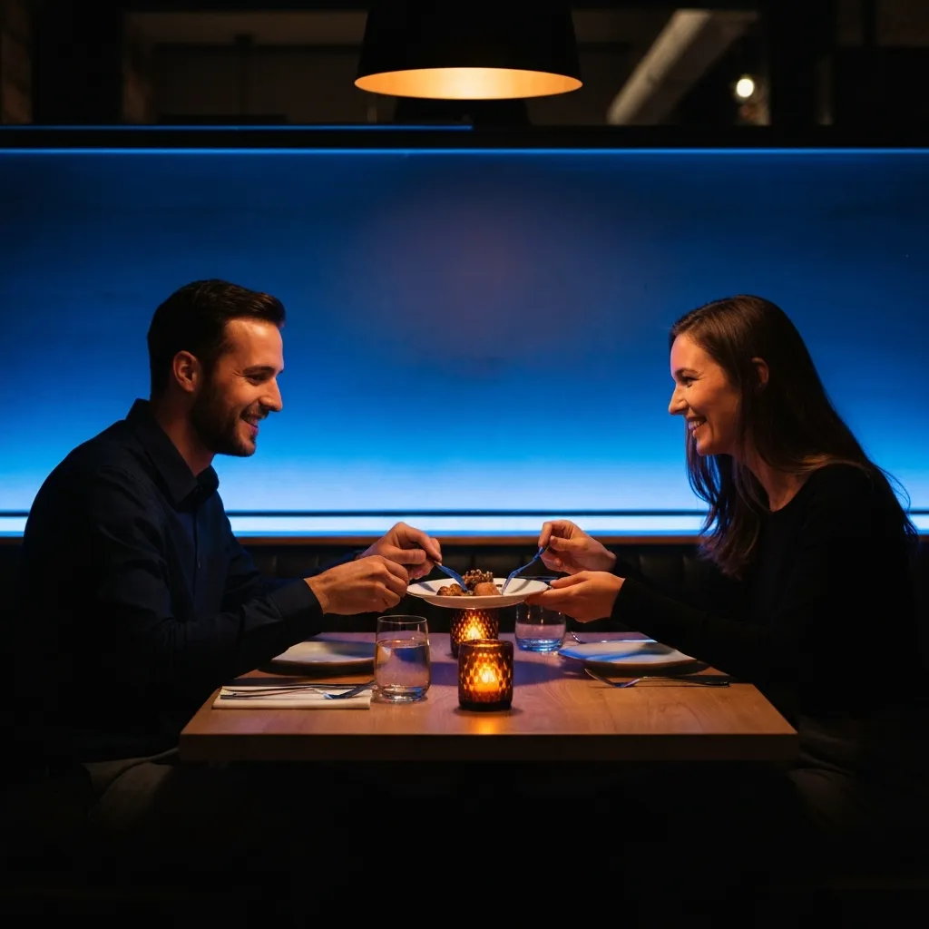 Couples date night dinner