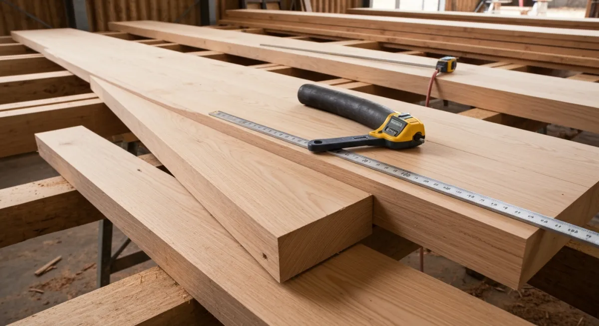 Pose de plancher en cours — alignement des lames et finition soignée