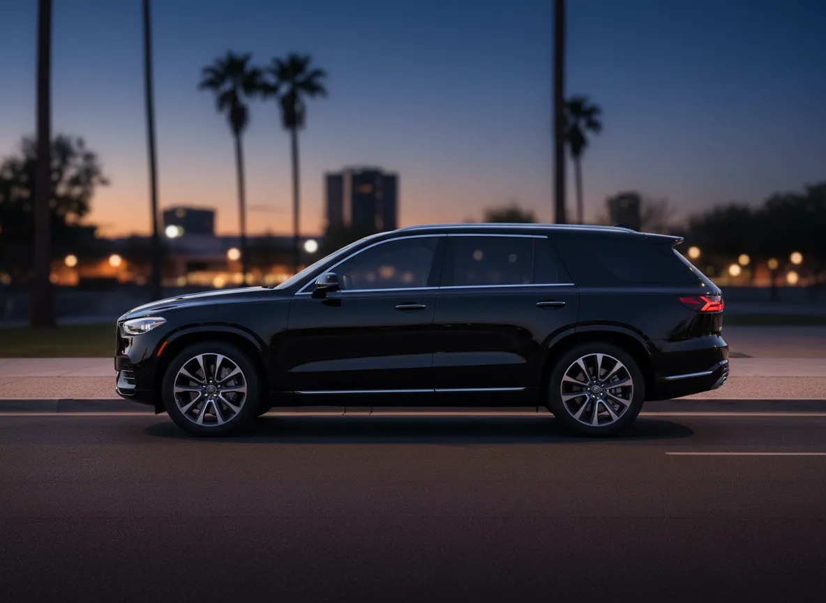 Black SUV for airport transportation
