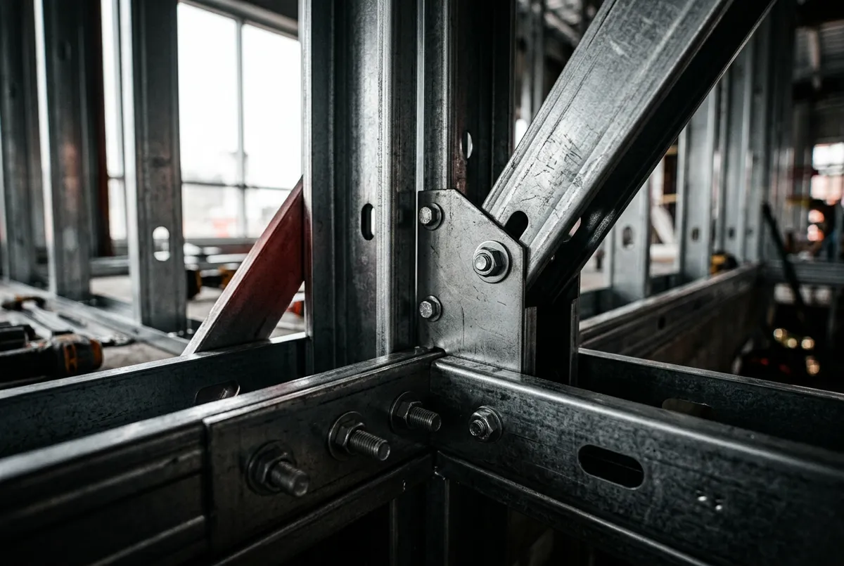 Precision cold-formed light-gauge steel building trusses and framing