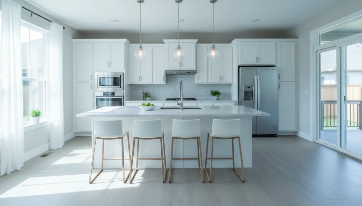 Modern open-concept kitchen remodel by Medearis Construction