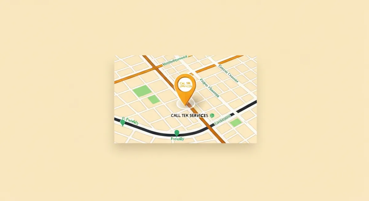 Map showing Call Tek Services office location