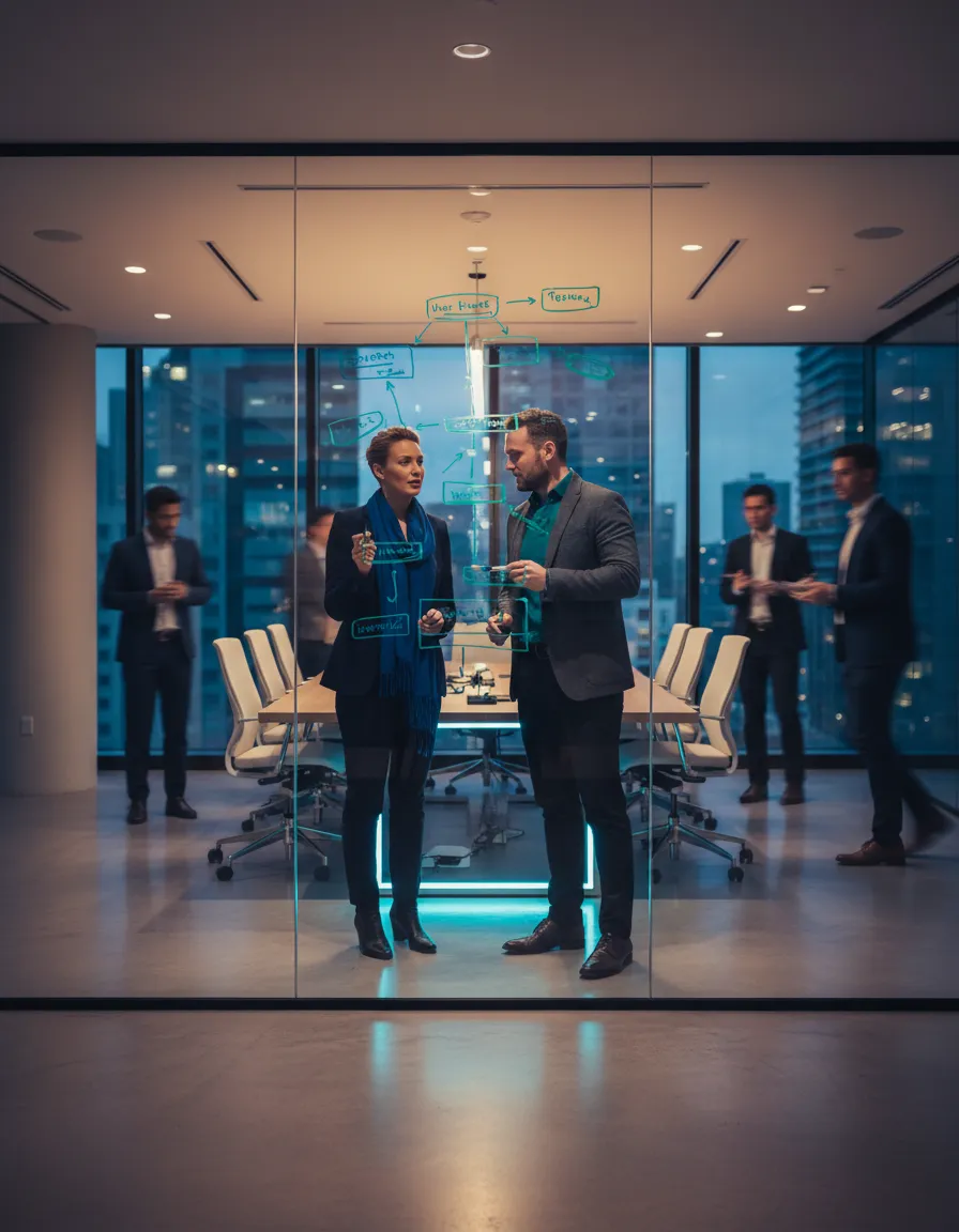 Syncro founding team in a modern collaborative workspace