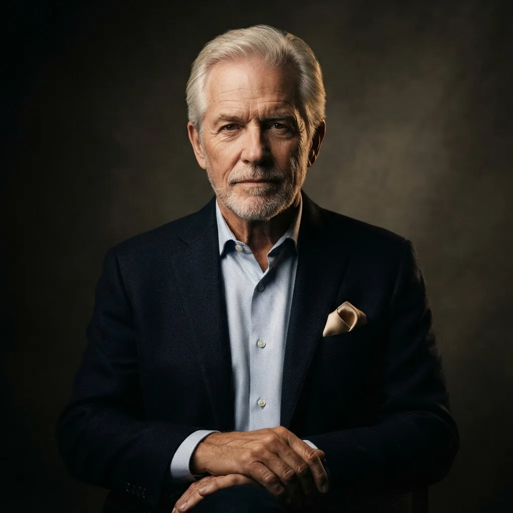 High-contrast portrait of Arthur Vance, retired executive