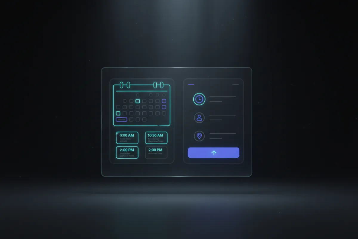 AI Booking System Dashboard Preview