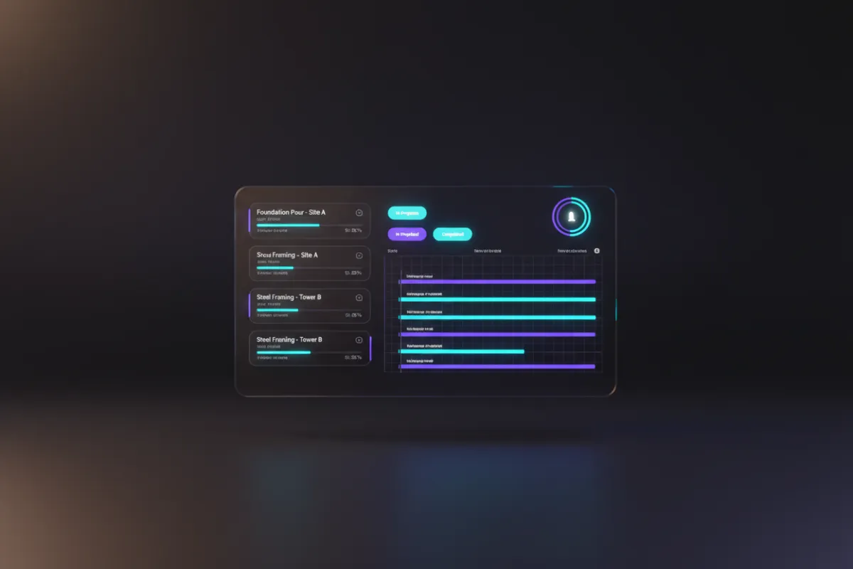 Construction Workflow Dashboard Preview