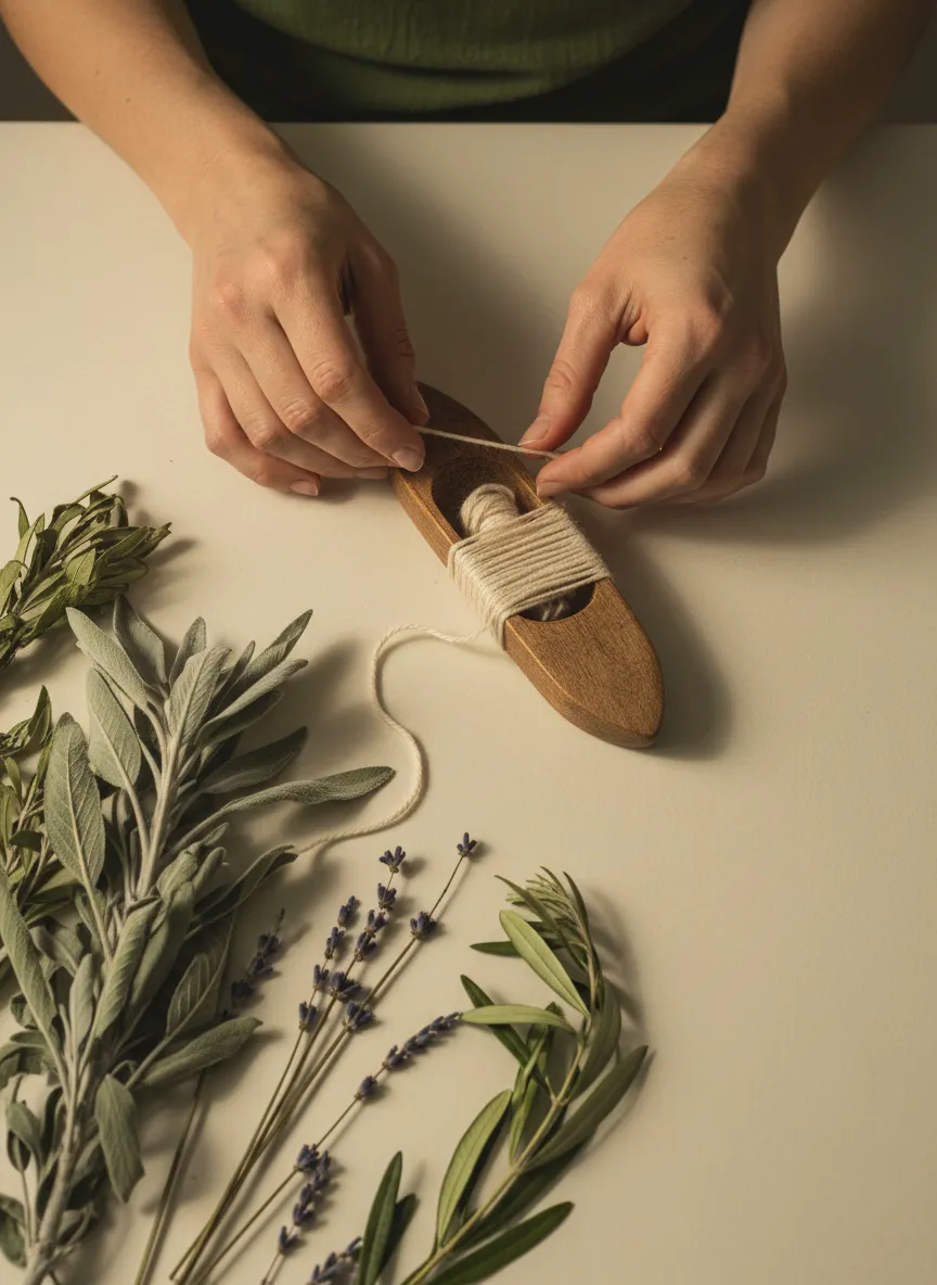 Handmade mystical craft and natural materials