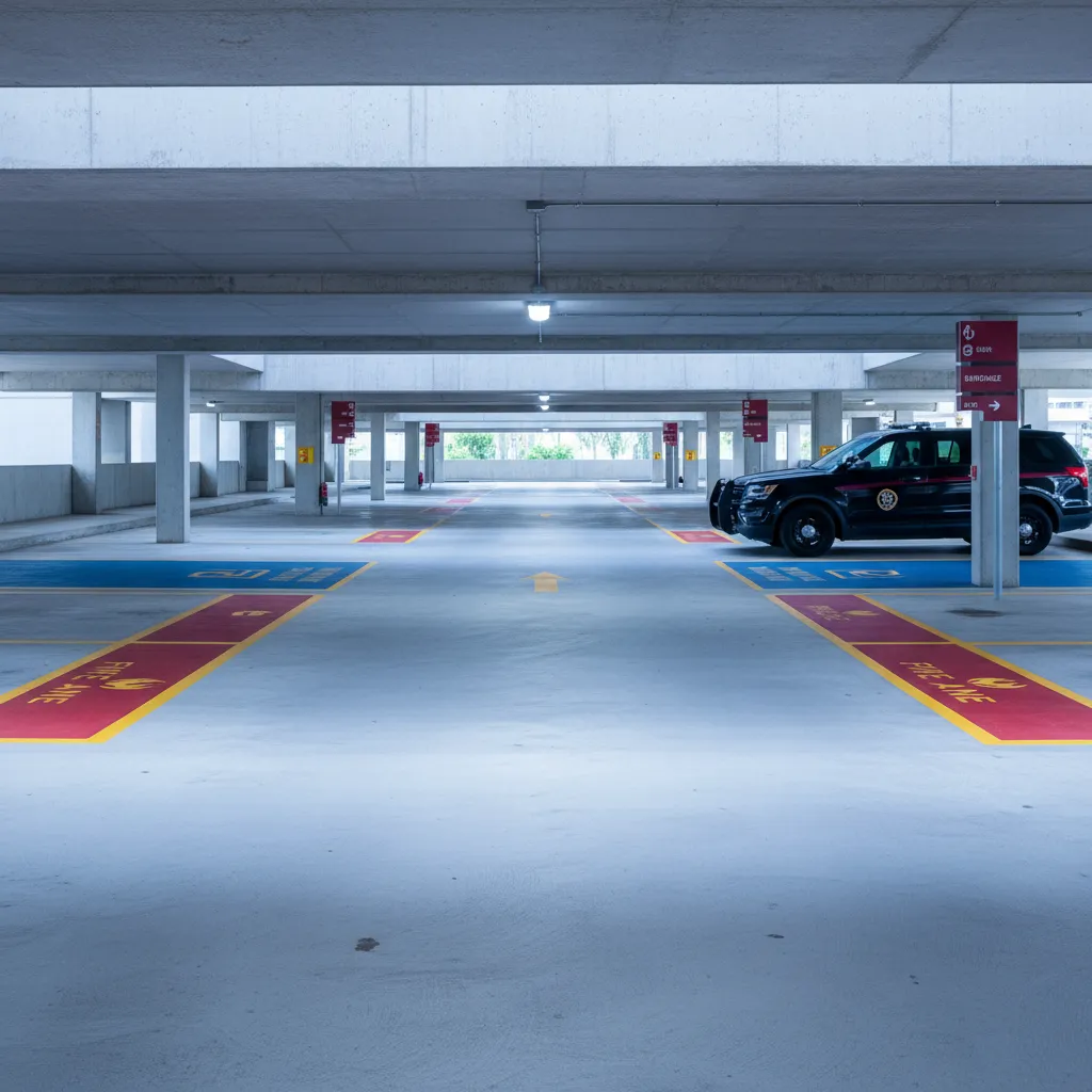 Organized parking environment supporting residents and guests