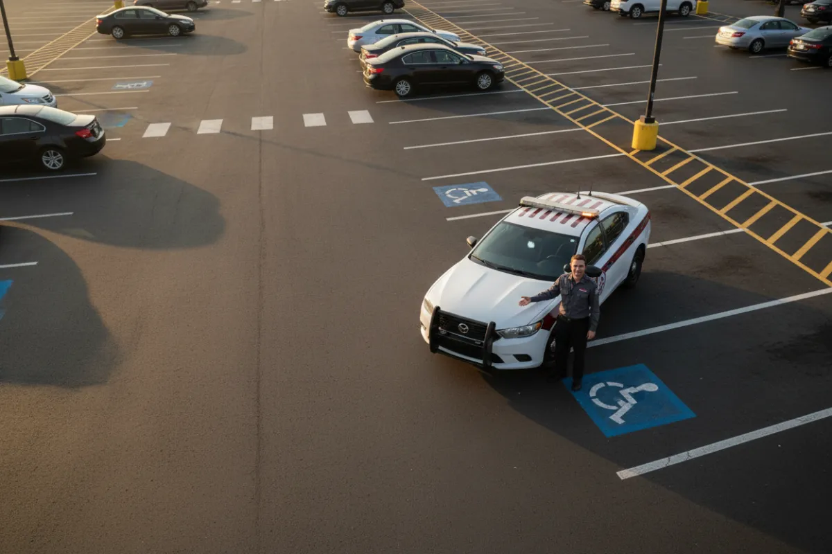 Commercial retail parking lot