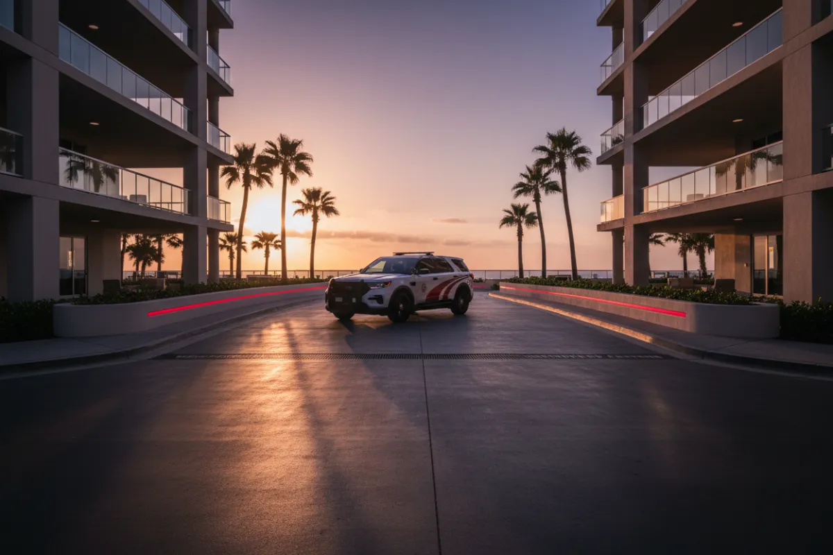 Coastal resort parking structure