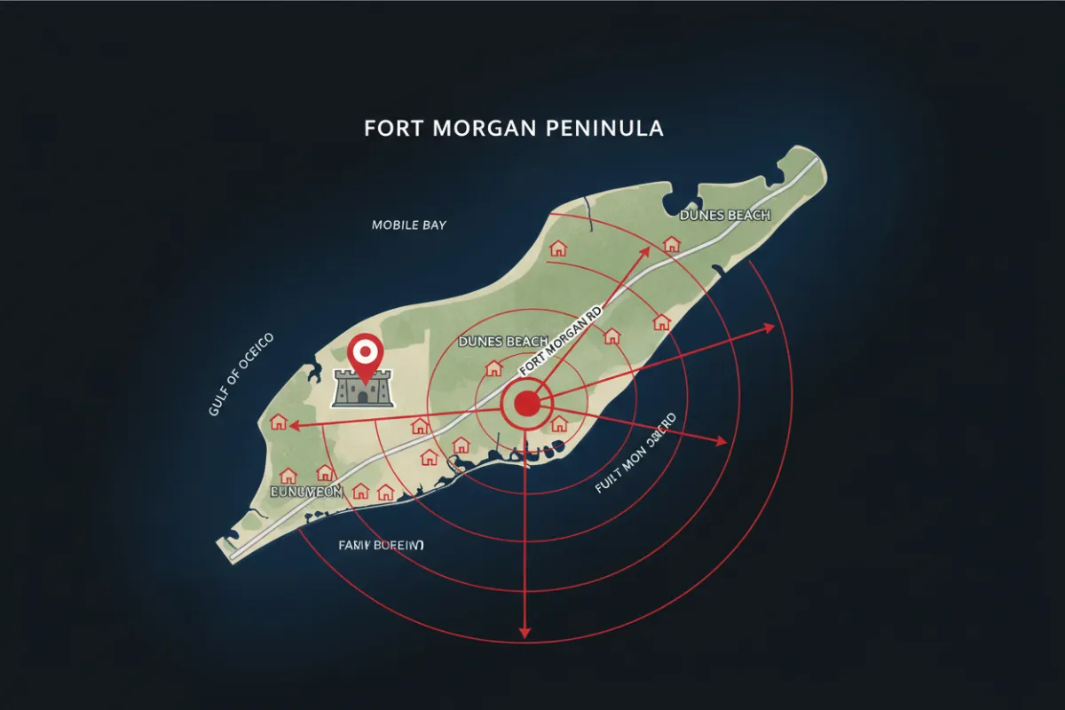 Fort Morgan localized service map