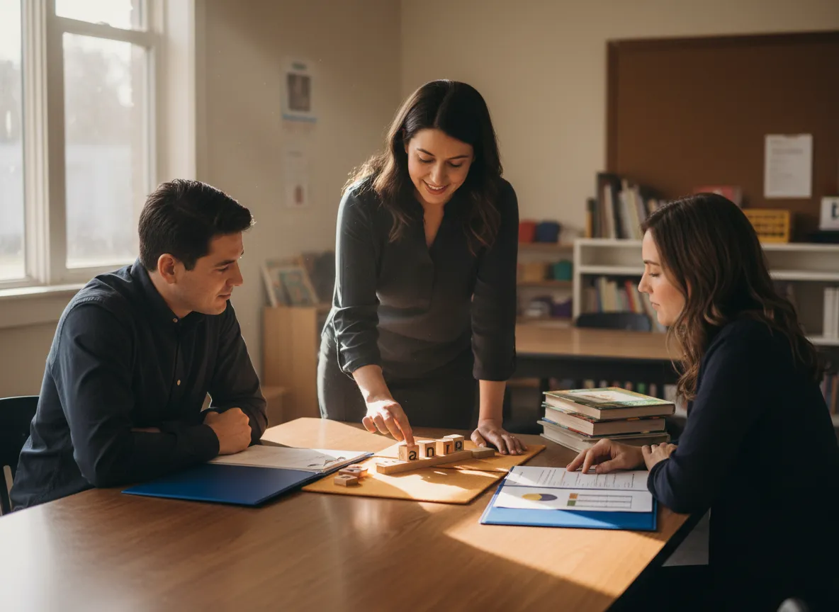 Teacher implementing structured literacy strategies