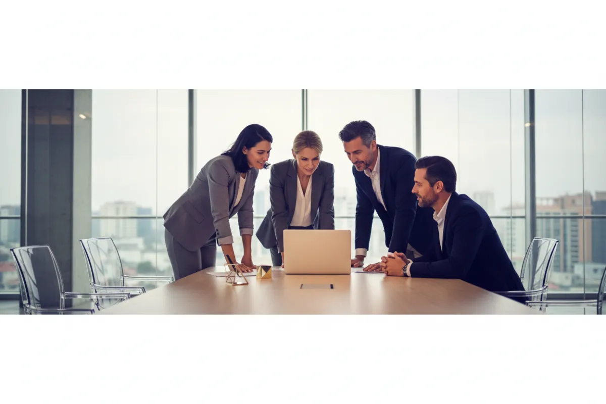 Professional team working