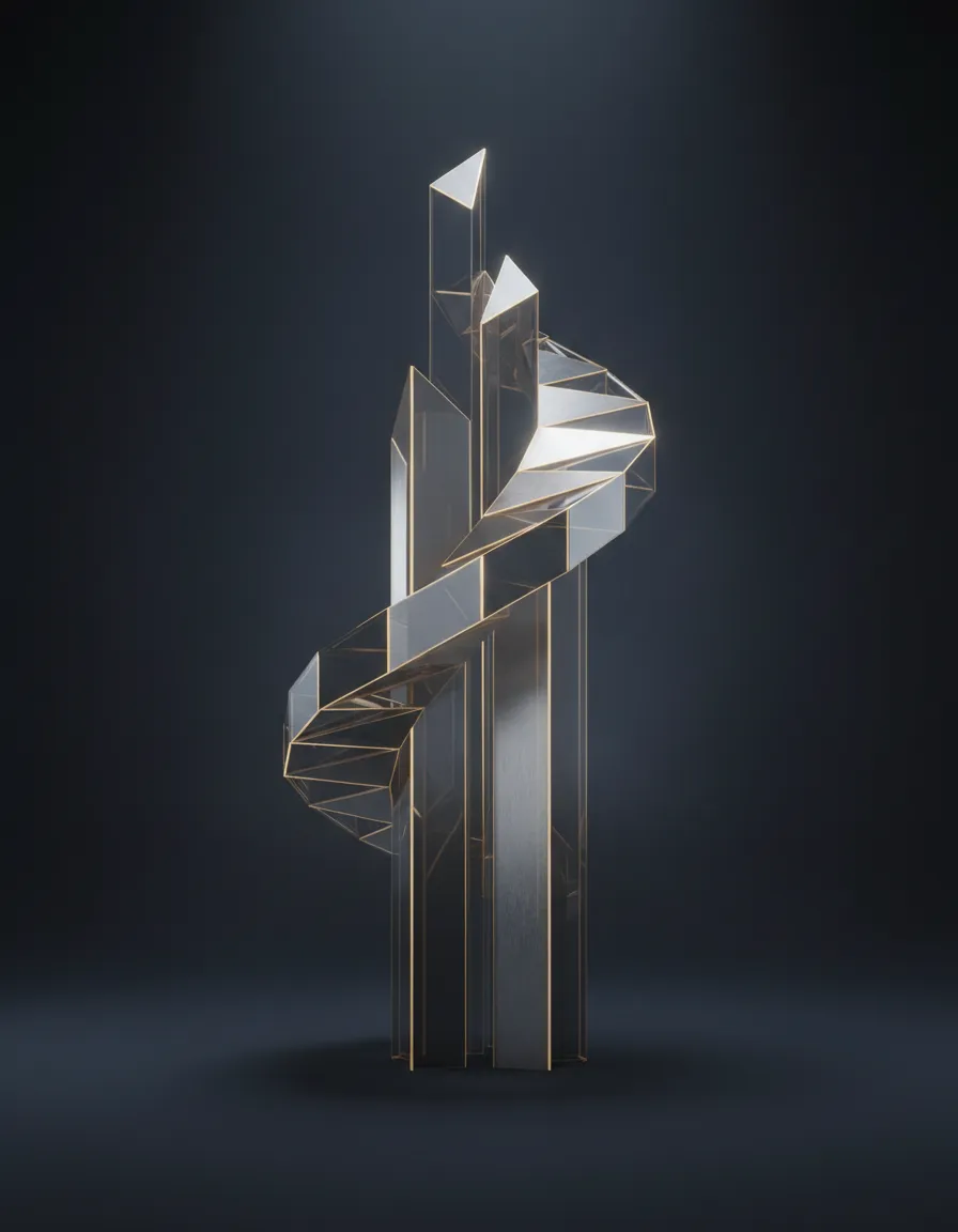 Abstract geometric visual representing AI-driven enterprise value
