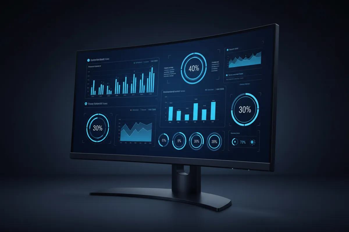 Advanced Reporting dashboard preview showing real-time threat monitoring.