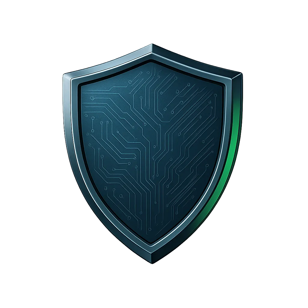 Technical security guarantee shield visual