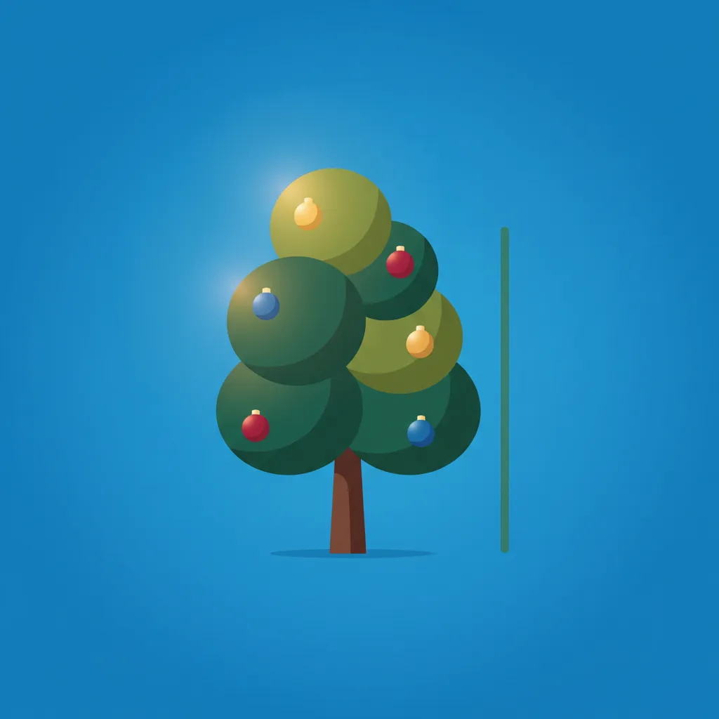 Tree decoration illustration