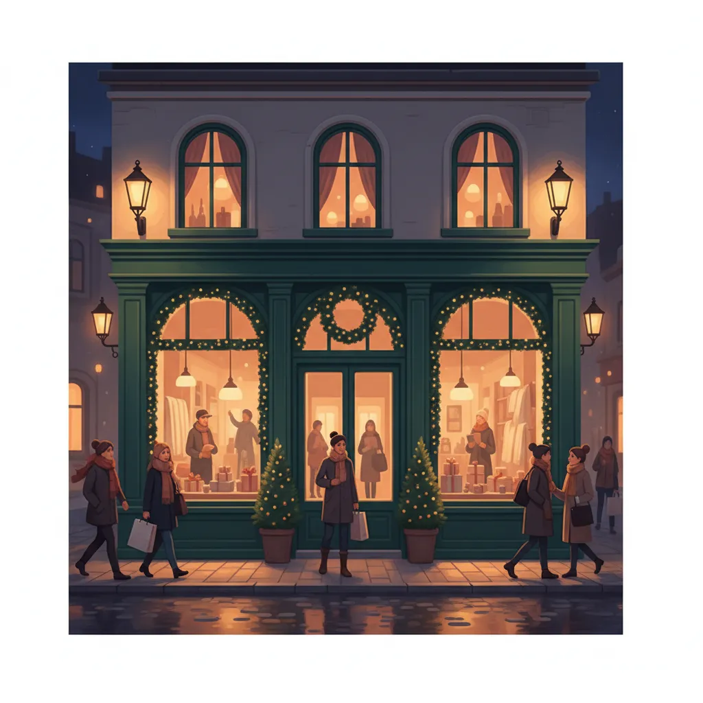 Christmas Lighting Installation Illustration