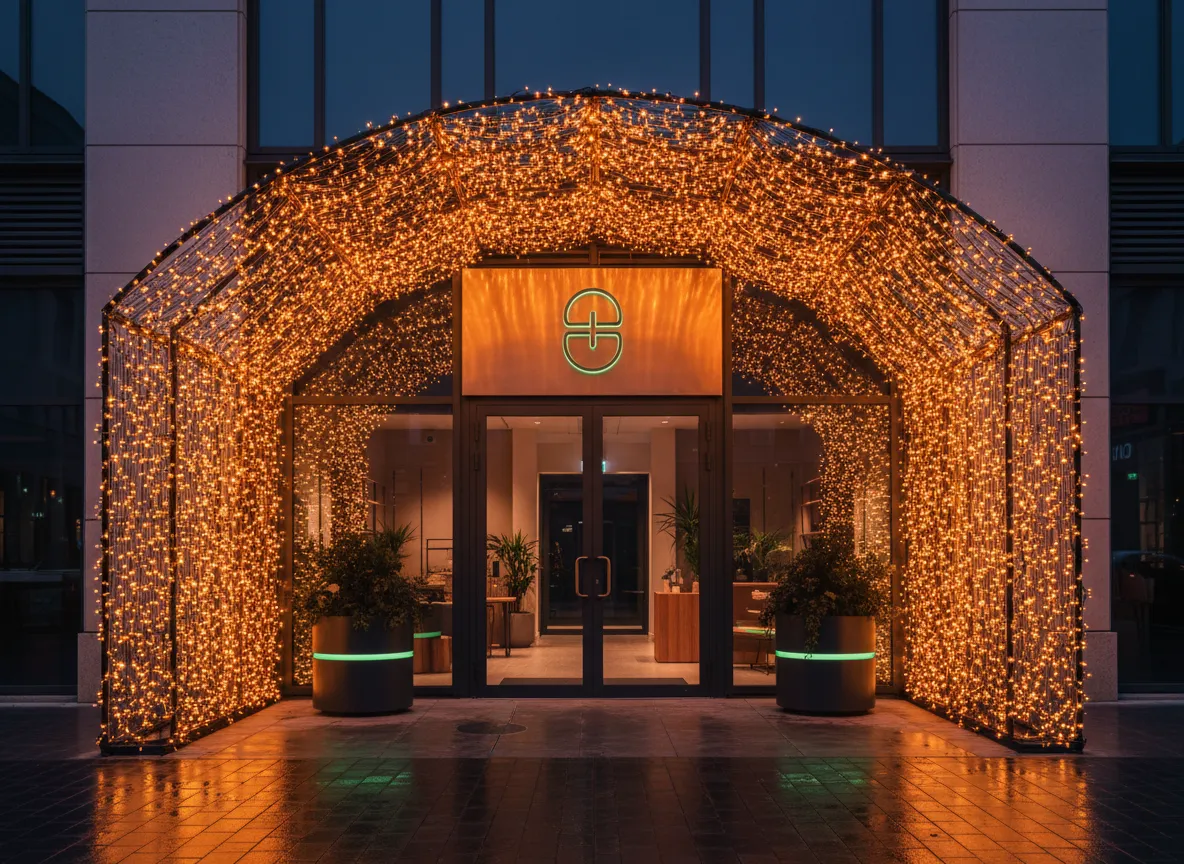 Recent Commercial Christmas Light Installation 3