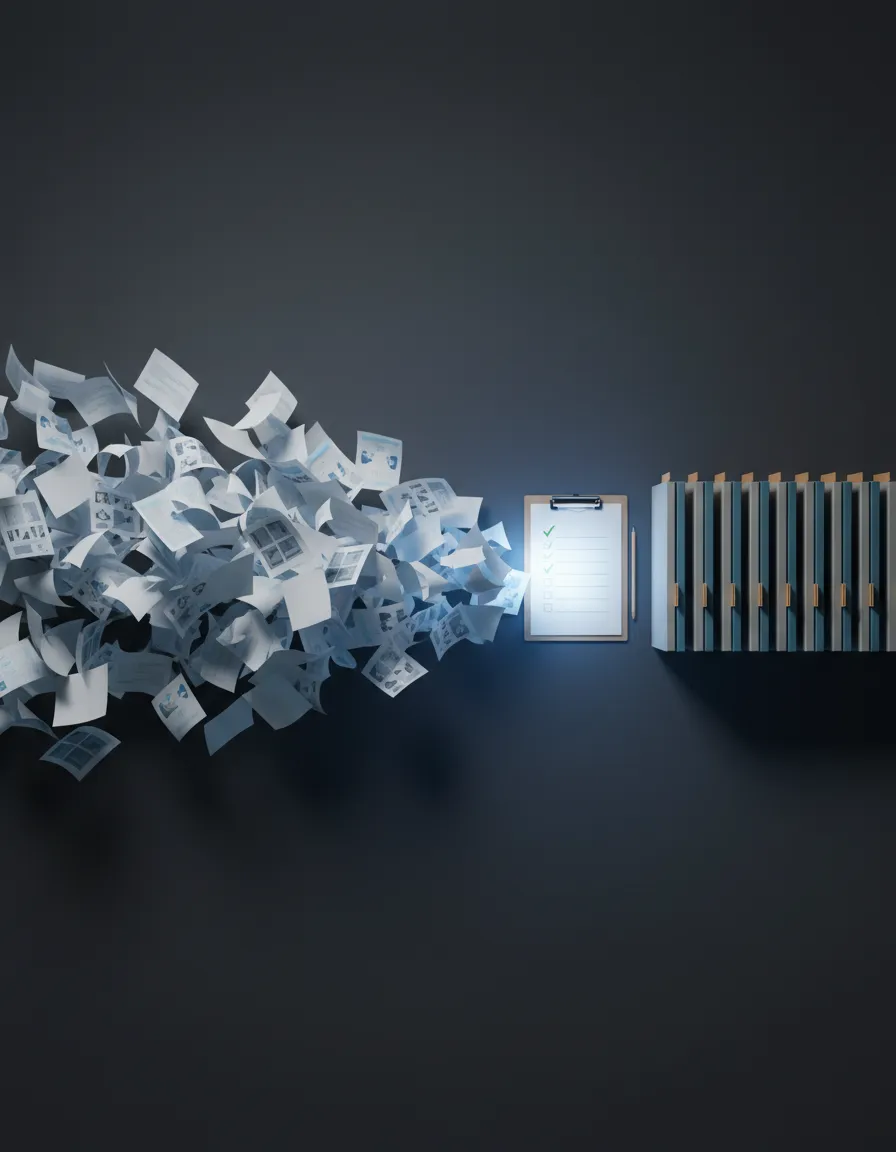 Conceptual image illustrating scattered focus vs. clear momentum