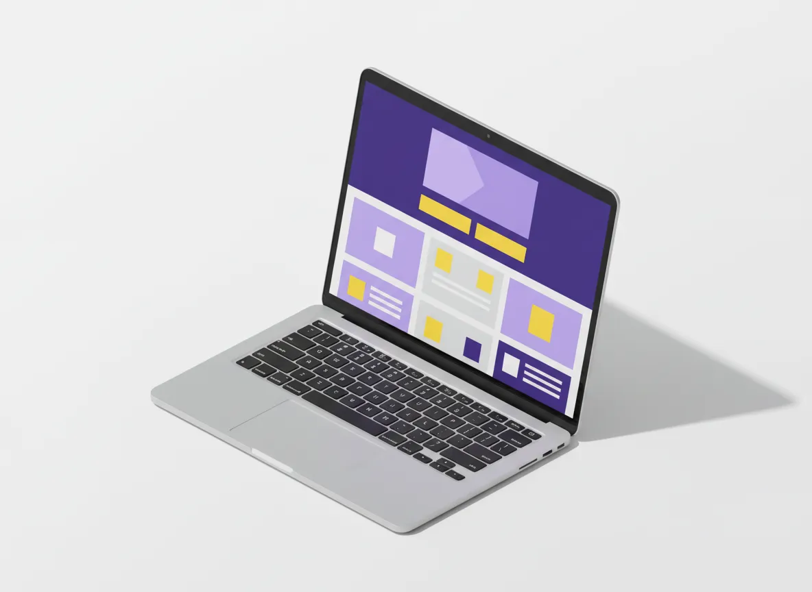 High-converting website layout mockup