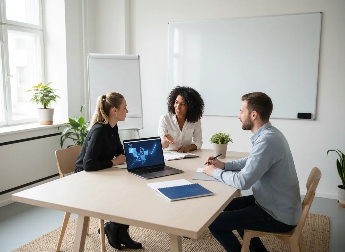 Modern office strategy session