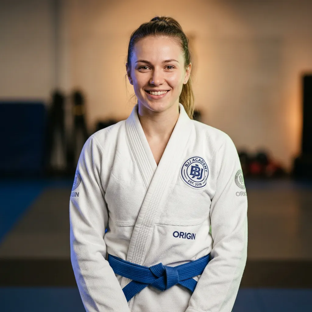 Elena Rostova - BJJ Blue Belt Student