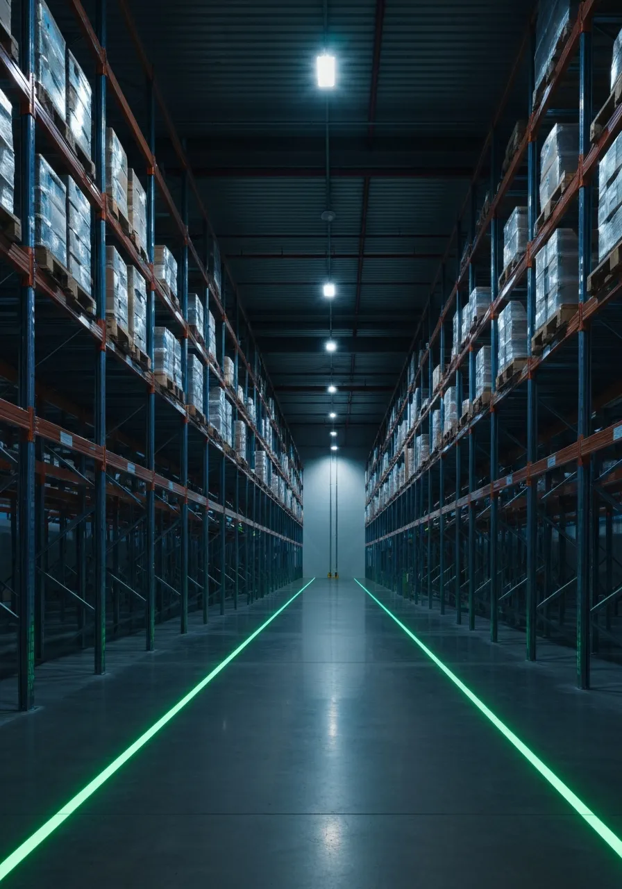 Warehouse and logistics map demonstrating supply chain resilience