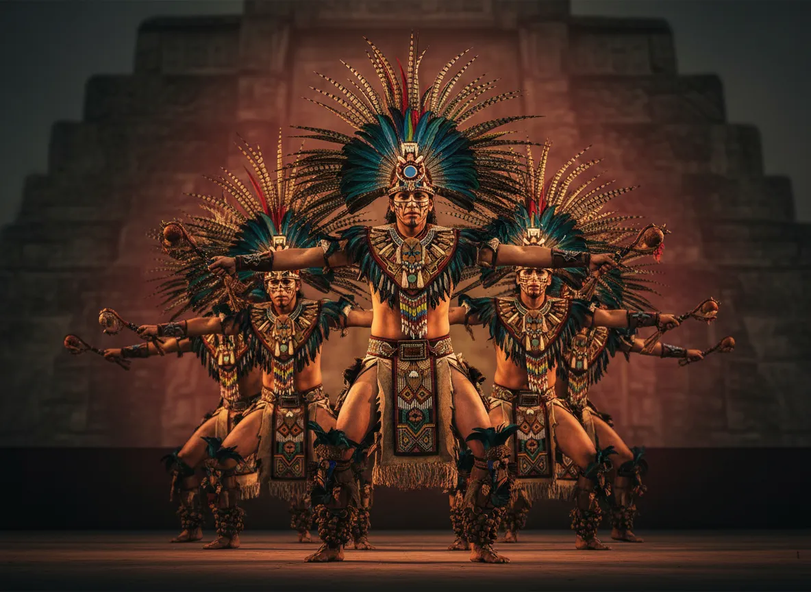 Aztec dance group Senor Ojo Zarco presenting powerful performances